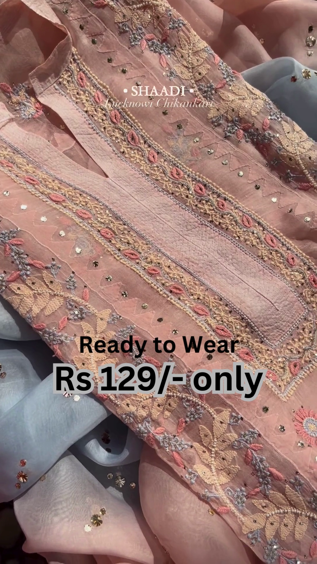 Graceful Blush Pink Chikankari Inspired Embroidered Kurti πΈβ¨π