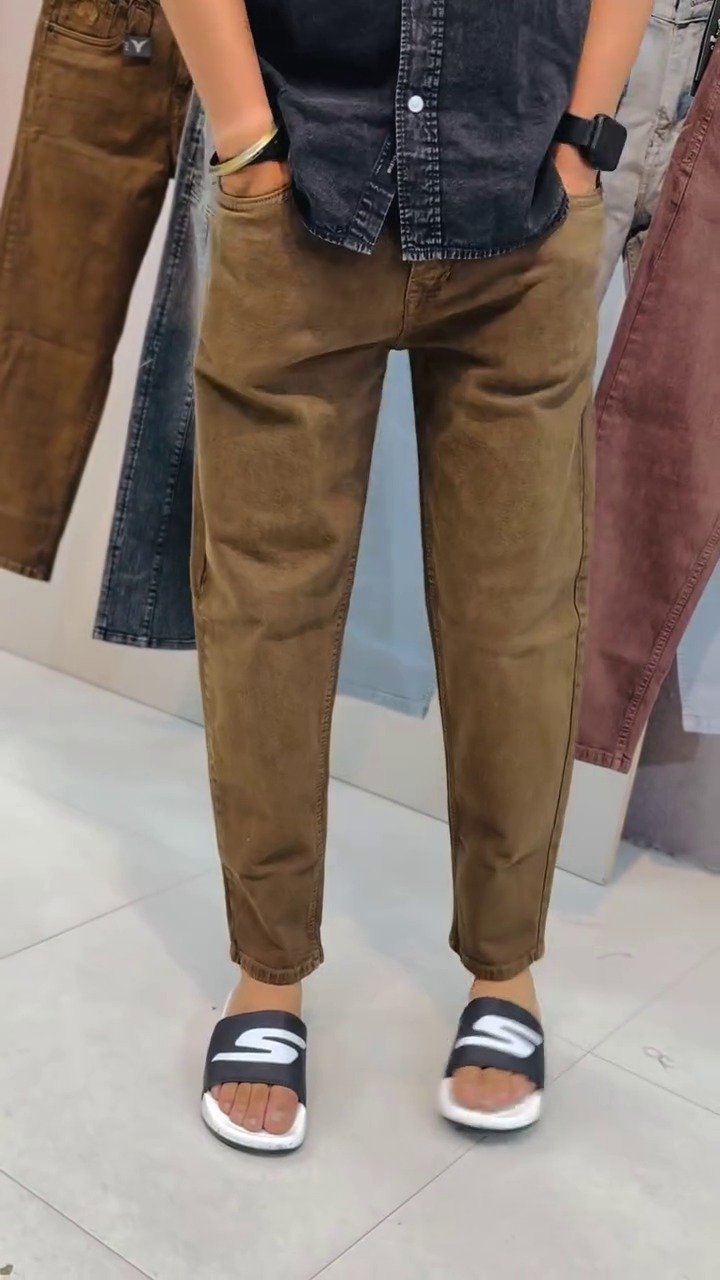 Vintage Earth Brown Relaxed Fit Washed Denim Cargo Style Jeans ππ€β¨ - Image 2