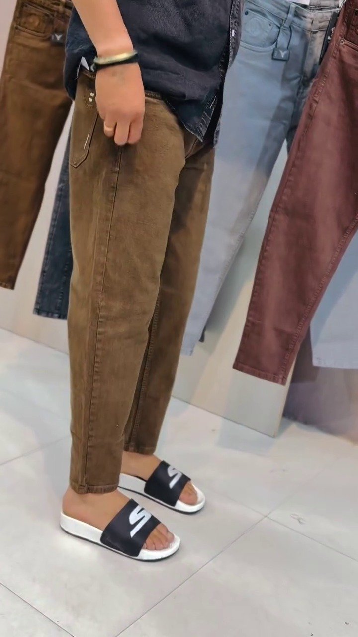 Vintage Earth Brown Relaxed Fit Washed Denim Cargo Style Jeans ππ€β¨