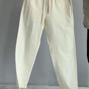 Premium Ivory Breeze Relaxed Fit Linen Cotton Trouser Pants 🤍✨👖